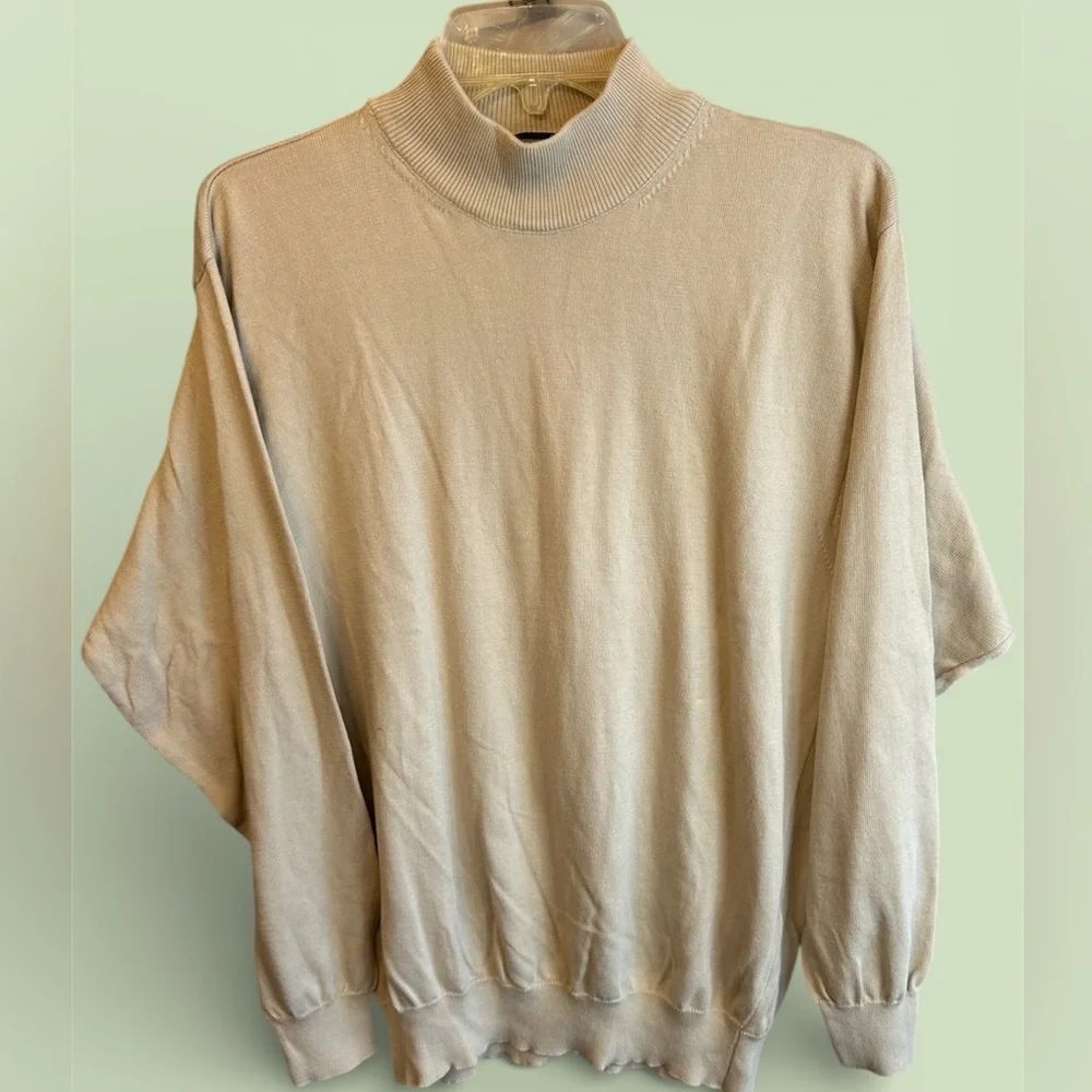 AMARO Beige Turtleneck Sweater